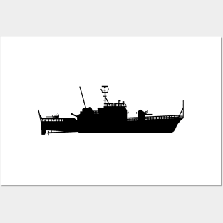 USS - Asheville (PG-84) - Ship - Silhouette Posters and Art